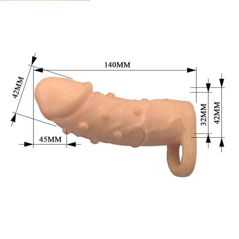 PRETTY LOVE DORT FUNDA PARA PENE EXTENSORA 14 CM Ø 4 CM COLOR NATURAL