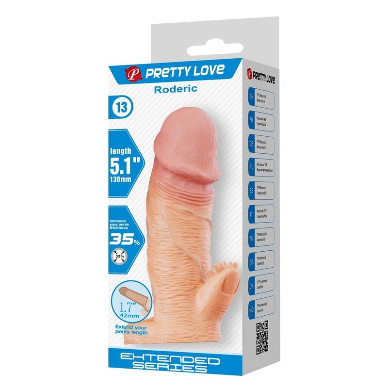 PRETTY LOVE RODERIC FUNDA PARA PENE EXTENSORA 13 CM Ø 38 CM COLOR NATURAL