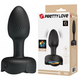 PRETTY LOVE PLUG ANAL VIBRADOR 10 MODOS RECARGABLE NEGRO