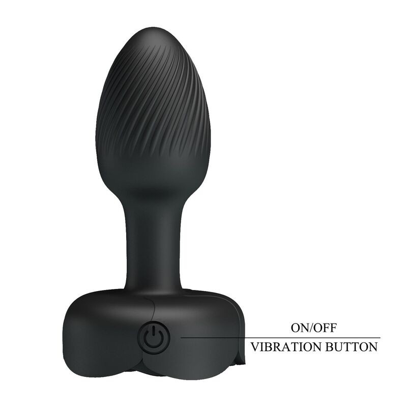 PRETTY LOVE PLUG ANAL VIBRADOR 10 MODOS RECARGABLE NEGRO