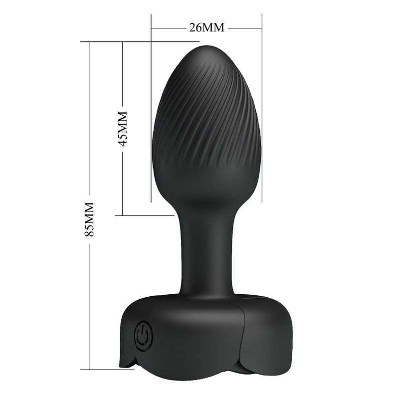 PRETTY LOVE PLUG ANAL VIBRADOR 10 MODOS RECARGABLE NEGRO