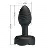 PRETTY LOVE PLUG ANAL VIBRADOR 10 MODOS RECARGABLE NEGRO