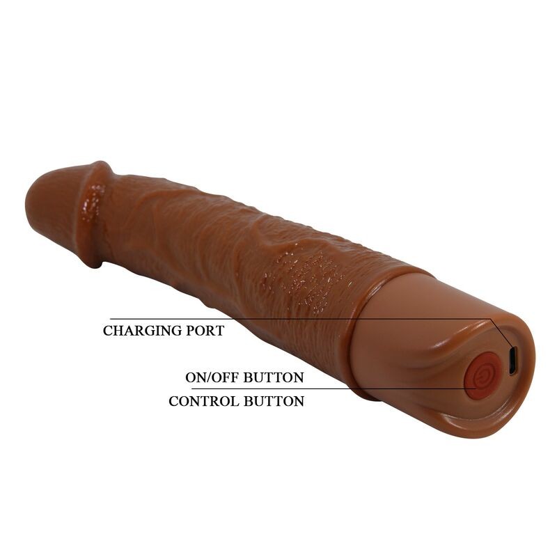 PRETTY LOVE LEONARDO VIBRADOR REALiSTICO 20 CM Ø 4 CM COLOR MARRoN