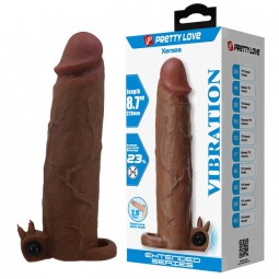 PRETTY LOVE XERXES FUNDA PARA PENE VIBRADORA 22 CM Ø 45 CM COLOR MARRoN