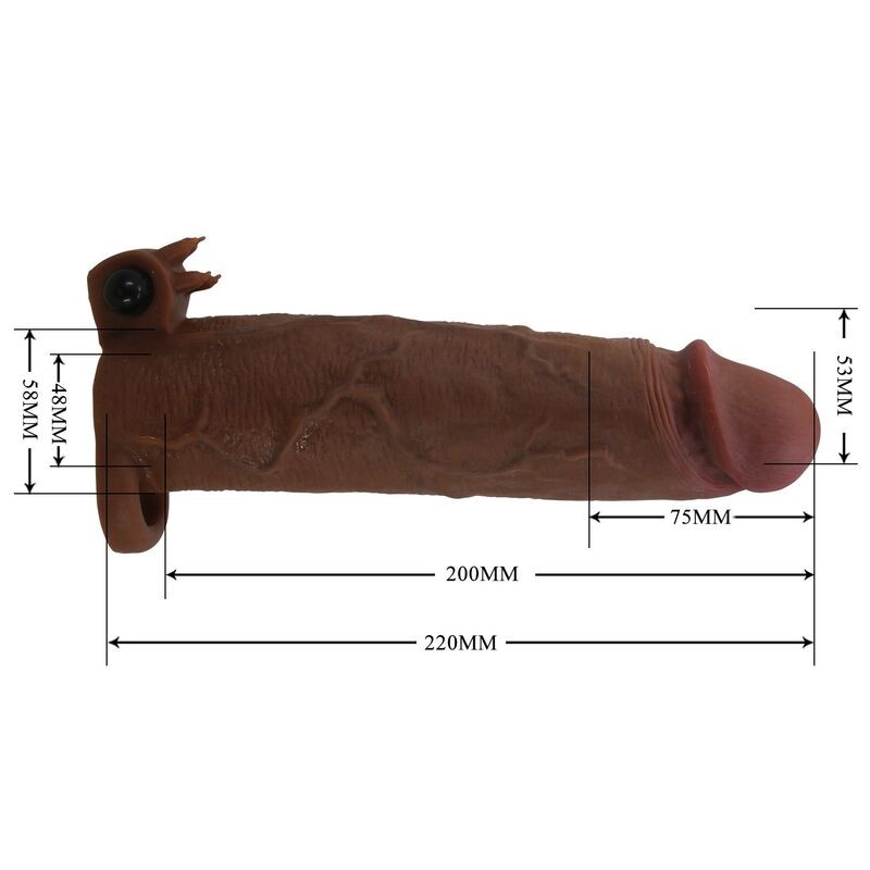 PRETTY LOVE XERXES FUNDA PARA PENE VIBRADORA 22 CM Ø 45 CM COLOR MARRoN
