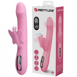 PRETTY LOVE BELLA VIBRADOR RABBIT CON ESTIMULACIoN MARIPOSA Y LED ROSA