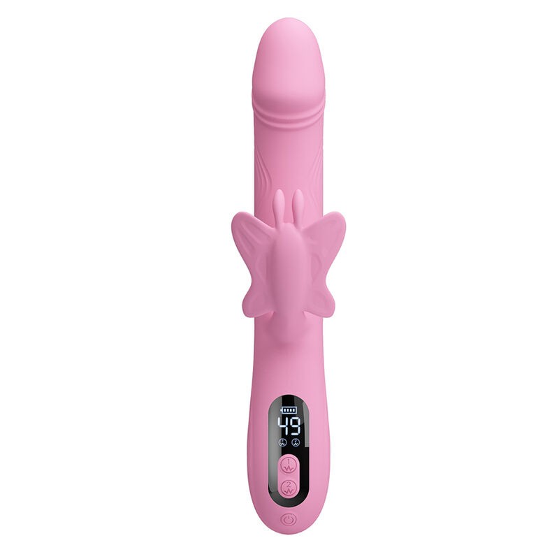 PRETTY LOVE BELLA VIBRADOR RABBIT CON ESTIMULACIoN MARIPOSA Y LED ROSA