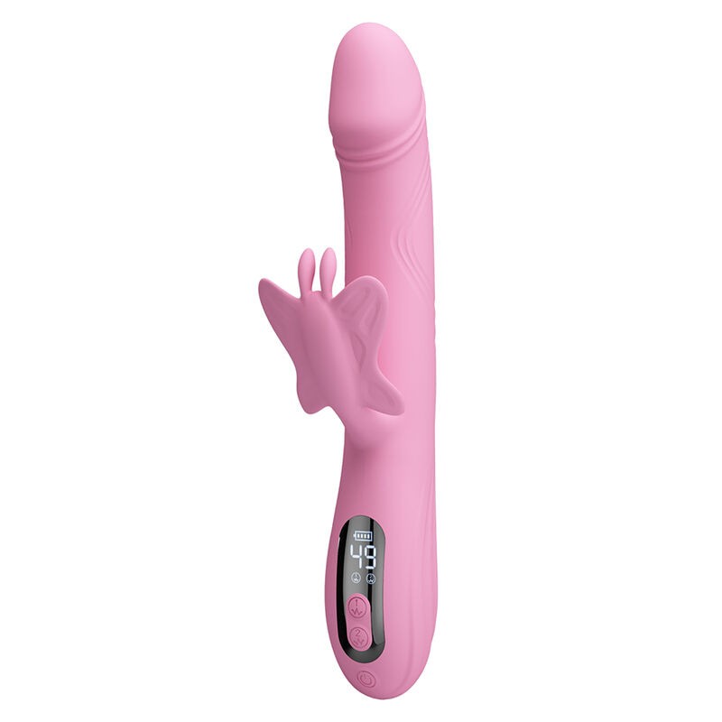 PRETTY LOVE BELLA VIBRADOR RABBIT CON ESTIMULACIoN MARIPOSA Y LED ROSA