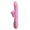 PRETTY LOVE BELLA VIBRADOR RABBIT CON ESTIMULACIoN MARIPOSA Y LED ROSA