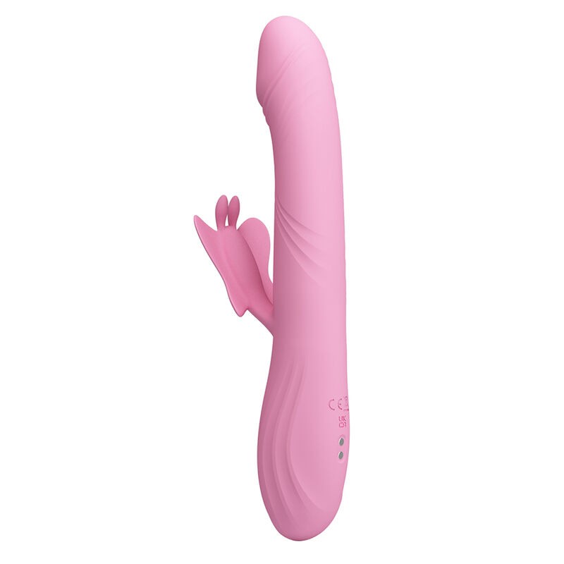 PRETTY LOVE BELLA VIBRADOR RABBIT CON ESTIMULACIoN MARIPOSA Y LED ROSA