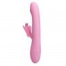 PRETTY LOVE BELLA VIBRADOR RABBIT CON ESTIMULACIoN MARIPOSA Y LED ROSA