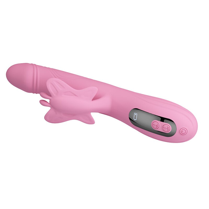 PRETTY LOVE BELLA VIBRADOR RABBIT CON ESTIMULACIoN MARIPOSA Y LED ROSA