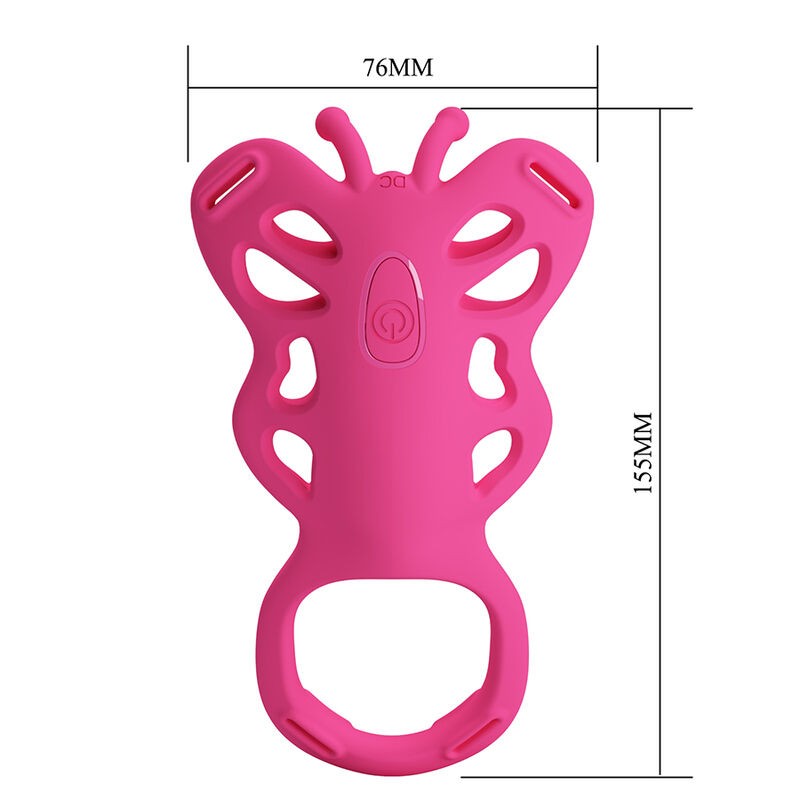 PRETTY LOVE BUTTERFLY MASAJEADOR TANGA APP CONTROL ROSA