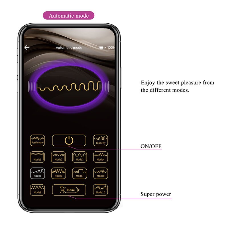 PRETTY LOVE HAZELYNN MASAJEADOR APP CONTROL 12 FUNCIONES ROSA