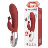 PRETTY LOVE VIBRADOR RABBIT ROSEWOOD 30 FUNCIONES RECARGABLE USB ROJO
