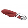 PRETTY LOVE VIBRADOR RABBIT ROSEWOOD 30 FUNCIONES RECARGABLE USB ROJO