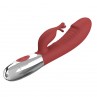 PRETTY LOVE VIBRADOR RABBIT ROSEWOOD 30 FUNCIONES RECARGABLE USB ROJO