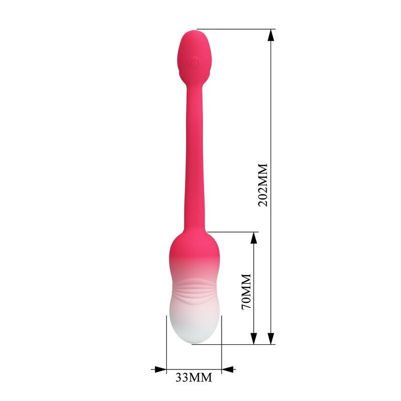PRETTY LOVE HUEVO VIBRADOR PULSEN CONTROL APP 12 FUNCIONES RECARGABLE USB ROSA
