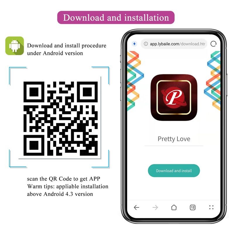 PRETTY LOVE HUEVO VIBRADOR PULSEN CONTROL APP 12 FUNCIONES RECARGABLE USB ROSA