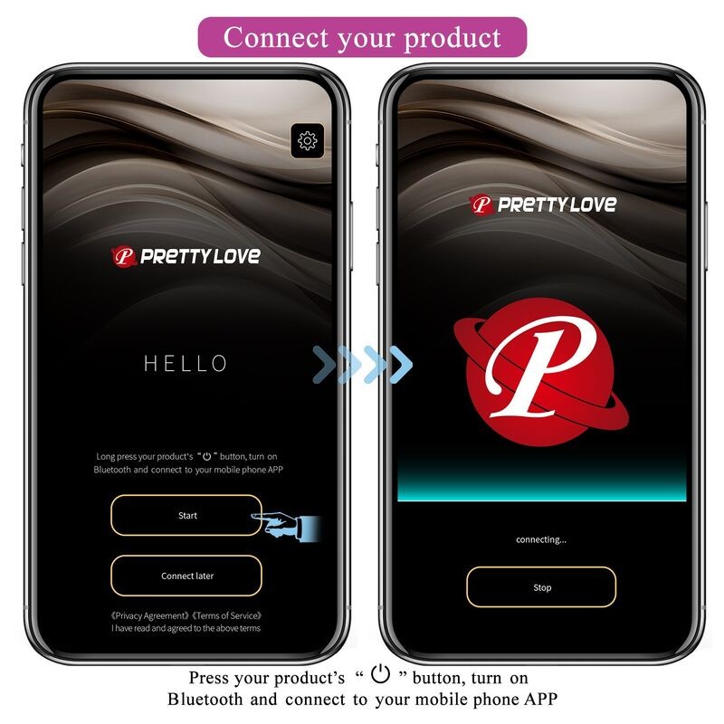 PRETTY LOVE HUEVO VIBRADOR PULSEN CONTROL APP 12 FUNCIONES RECARGABLE USB ROSA