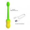 PRETTY LOVE HUEVO VIBRADOR PULSEN CONTROL APP 12 FUNCIONES RECARGABLE USB VERDE AMARILLO