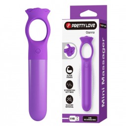 PRETTY LOVE GIANA MINI MASAJEADOR VIBRADOR RECARGABLE MORADO