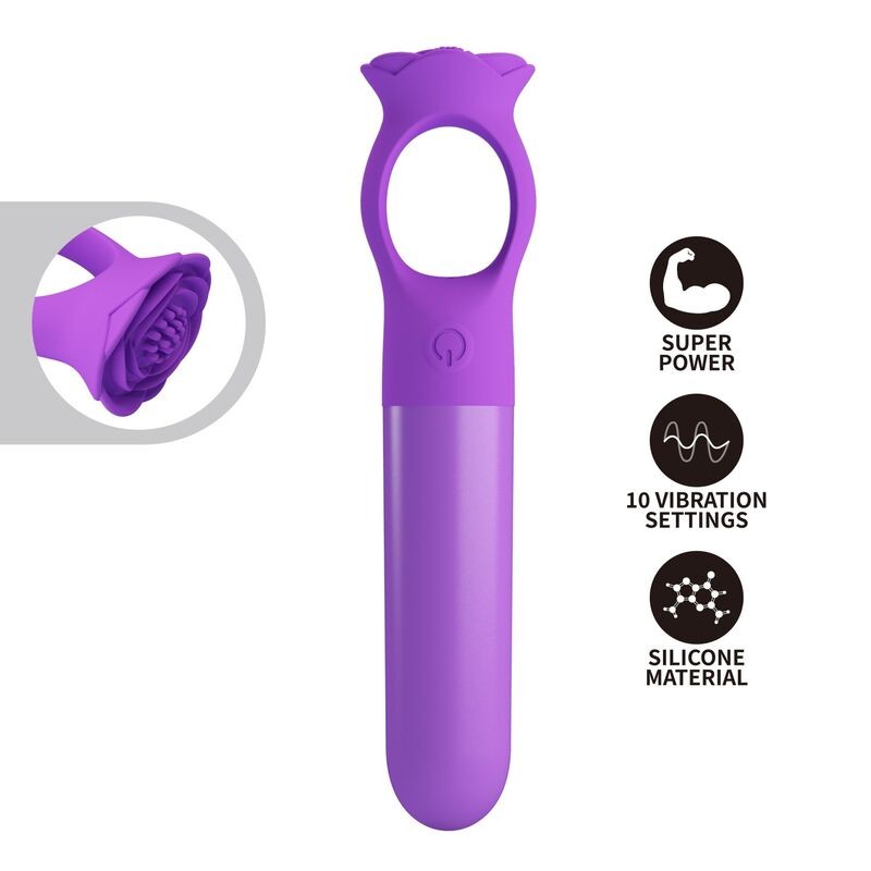 PRETTY LOVE GIANA MINI MASAJEADOR VIBRADOR RECARGABLE MORADO