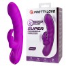 PRETTY LOVE MONICA VIBRADOR DOBLE ESTIMULACIoN PARA PUNTO G Y CLiTORIS RECARGABLE MORADO