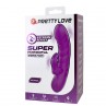 PRETTY LOVE MONICA VIBRADOR DOBLE ESTIMULACIoN PARA PUNTO G Y CLiTORIS RECARGABLE MORADO