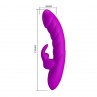 PRETTY LOVE MONICA VIBRADOR DOBLE ESTIMULACIoN PARA PUNTO G Y CLiTORIS RECARGABLE MORADO