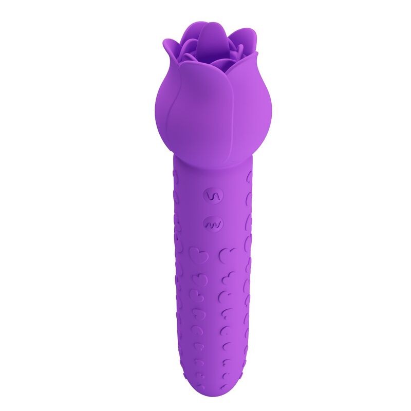PRETTY LOVE DANNELL VIBRADOR CON ESTIMULACIoN ORAL Y CLITORAL RECARGABLE MORADO