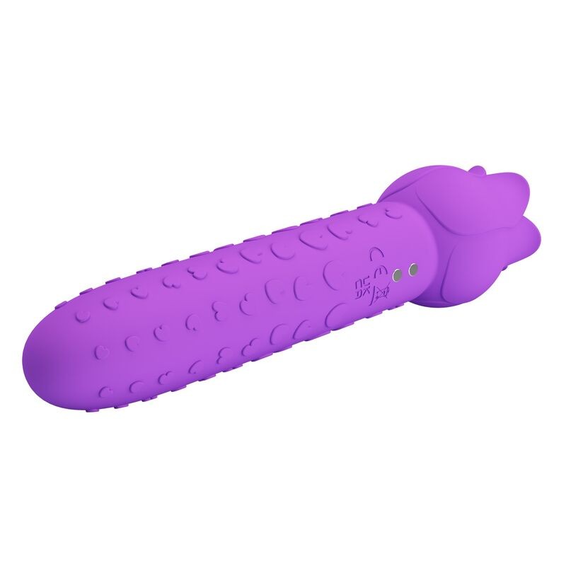 PRETTY LOVE DANNELL VIBRADOR CON ESTIMULACIoN ORAL Y CLITORAL RECARGABLE MORADO
