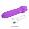 PRETTY LOVE DANNELL VIBRADOR CON ESTIMULACIoN ORAL Y CLITORAL RECARGABLE MORADO