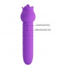 PRETTY LOVE DANNELL VIBRADOR CON ESTIMULACIoN ORAL Y CLITORAL RECARGABLE MORADO