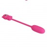 PRETTY LOVE OLSON HUEVO VIBRADOR CON MANDO POR CABLE RECARGABLE ROSA