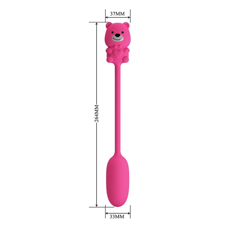 PRETTY LOVE OLSON HUEVO VIBRADOR CON MANDO POR CABLE RECARGABLE ROSA
