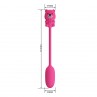 PRETTY LOVE OLSON HUEVO VIBRADOR CON MANDO POR CABLE RECARGABLE ROSA