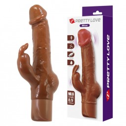 PRETTY LOVE ELLISON VIBRADOR RABBIT REALiSTICO 226 CM Ø 42 CM COLOR MARRoN