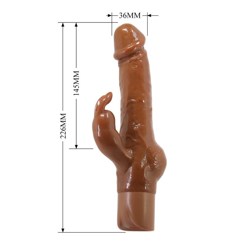 PRETTY LOVE ELLISON VIBRADOR RABBIT REALiSTICO 226 CM Ø 42 CM COLOR MARRoN