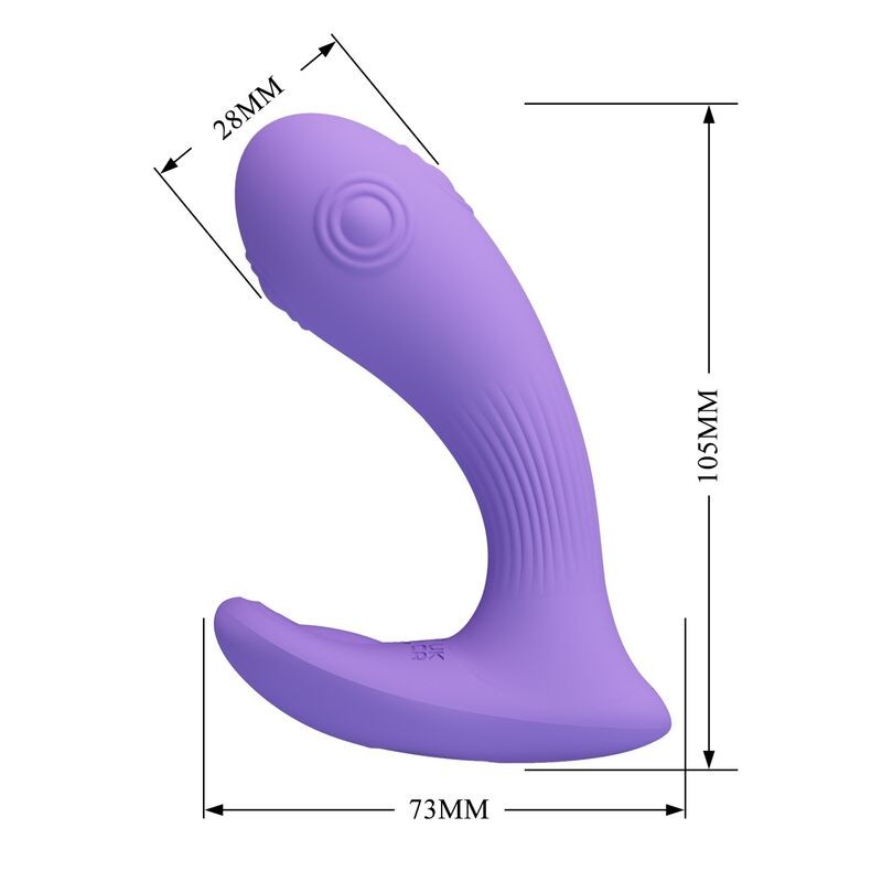 PRETTY LOVE ANDROMEDA VIBRADOR DE DOBLE ESTIMULACIoN RECARGABLE MORADO