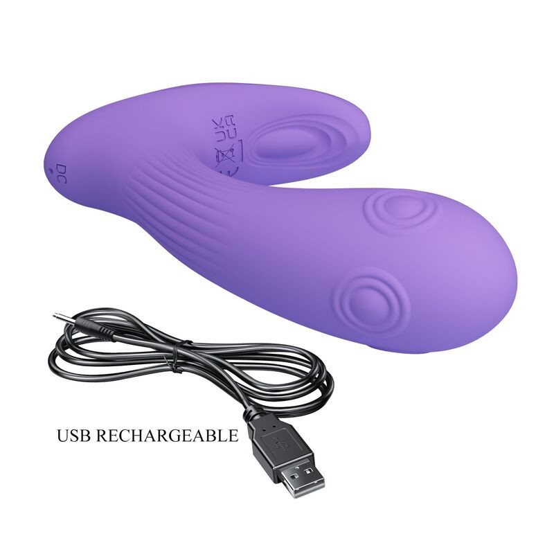PRETTY LOVE ANDROMEDA VIBRADOR DE DOBLE ESTIMULACIoN RECARGABLE MORADO