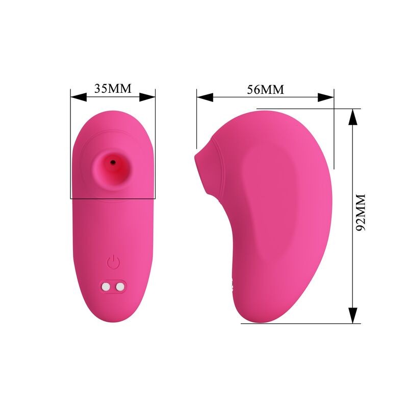 PRETTY LOVE ARILA SUCCIONADOR DE CLiTORIS CON VIBRACIoN RECARGABLE ROSA