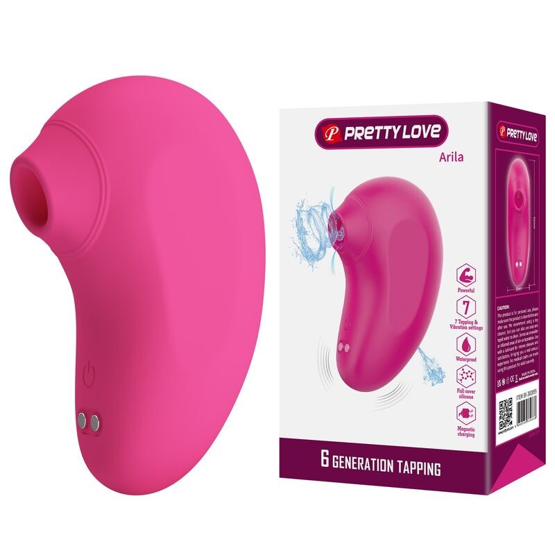 PRETTY LOVE ARILA SUCCIONADOR DE CLiTORIS CON VIBRACIoN RECARGABLE ROSA