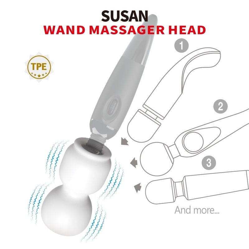 PRETTY LOVE SUSAN CABEZAL POWER HEAD PARA MASAJEADOR VARITA Ø 65 CM