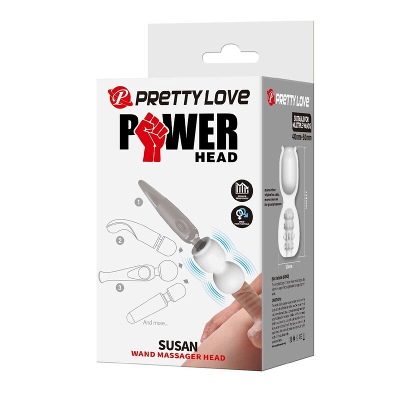 PRETTY LOVE SUSAN CABEZAL POWER HEAD PARA MASAJEADOR VARITA Ø 65 CM