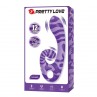 PRETTY LOVE SUMMER VIBRADOR DOBLE CON ASA 19 CM Ø 35 CM MORADO