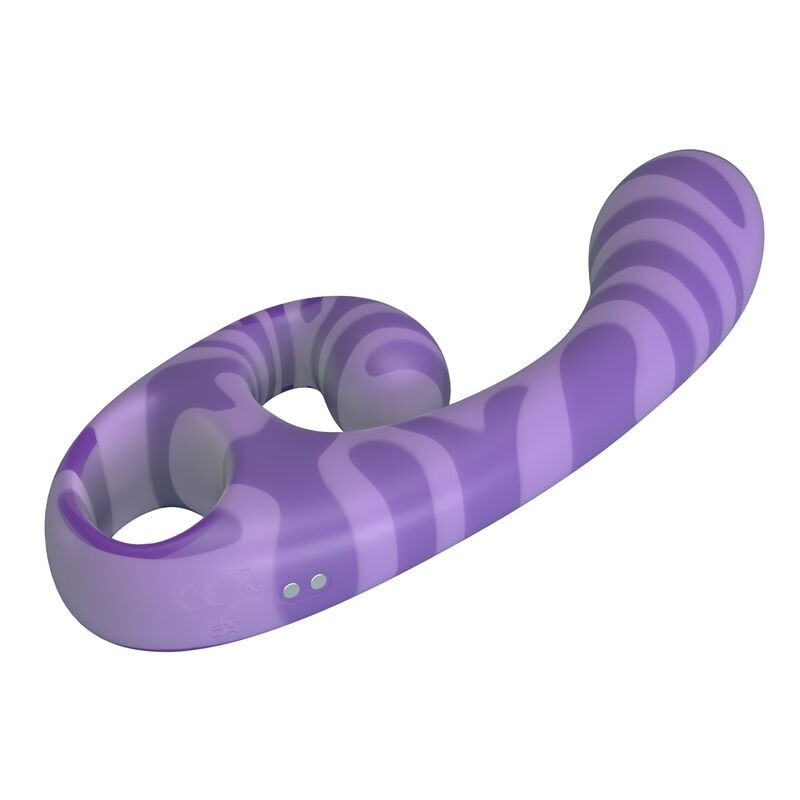 PRETTY LOVE SUMMER VIBRADOR DOBLE CON ASA 19 CM Ø 35 CM MORADO
