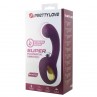 PRETTY LOVE BRYNNLEE VIBRADOR CON ESTIMULADOR ORAL RECARGABLE 10 VIBRACIONES Y 5 FUNCIONES DE LAMIDO MORADO