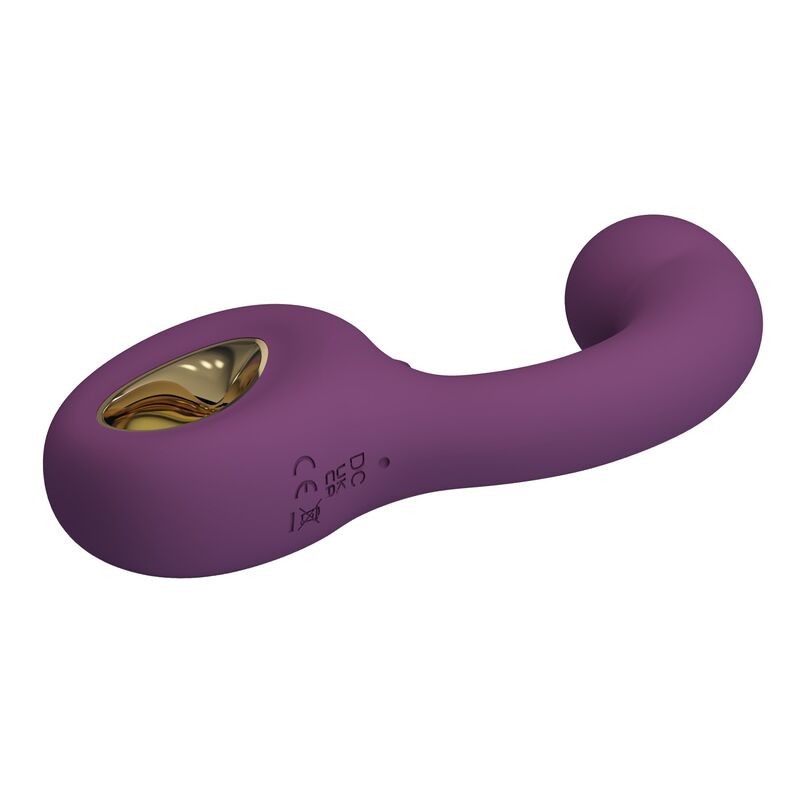 PRETTY LOVE BRYNNLEE VIBRADOR CON ESTIMULADOR ORAL RECARGABLE 10 VIBRACIONES Y 5 FUNCIONES DE LAMIDO MORADO