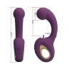 PRETTY LOVE BRYNNLEE VIBRADOR CON ESTIMULADOR ORAL RECARGABLE 10 VIBRACIONES Y 5 FUNCIONES DE LAMIDO MORADO